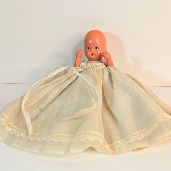 Nancy Ann Other - Nancy Ann Storybook Doll Hush-A-Bye Long Dress 1940's Bisque Infant Babydoll